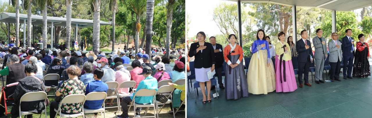 지난 5월 6일 미국 캘리포니아 플러턴에 있는 은혜한인교회 정원에서 ‘쑈쑈쑈 어버이날’ 행사가 열렸다.[사진제공=오렌지카운티북부한인회]