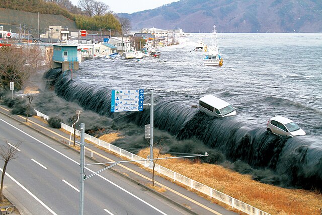 동일본 대지진시 거대한 쓰나미