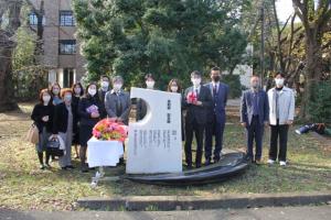 센다이 도호쿠대학에서 ‘김기림 기념비’ 건립 4주년 기념식