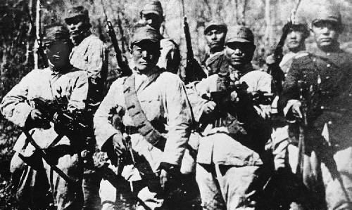 동북항일연군 제1로군 2방면군 대원들(1930년대 후반)