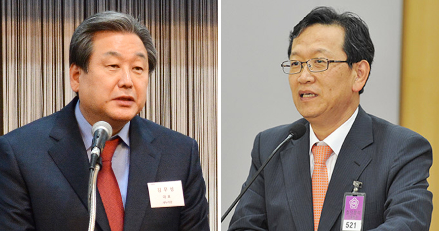 김무석 전 새누리당 대표(왼쪽)와 석동현 변호사