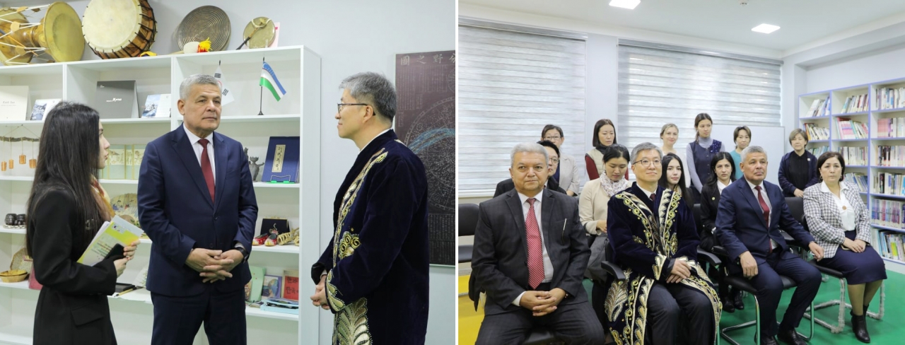 12월 22일 우즈키스탄 타슈켄트에 있는 니자미 사범대학교에서 ‘코리아 코너’ 개소식이 열렸다.[사진제공=주우즈베키스탄한국대사관]