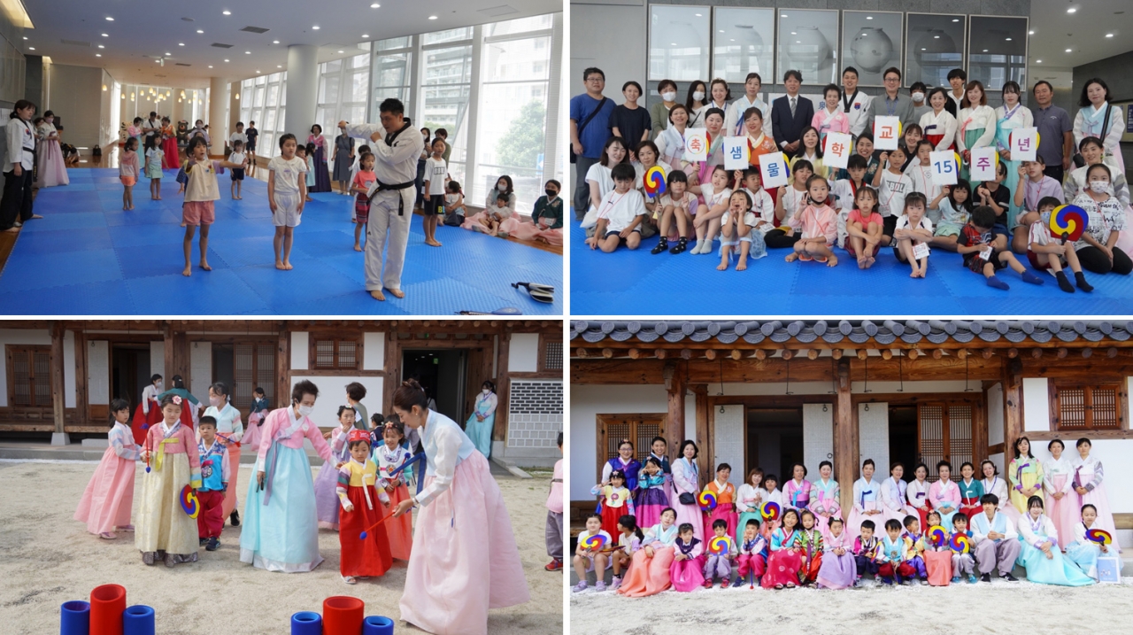 동경샘물학교 학생들이 지난 7월 8일 일본 동경에 있는 주일한국문화원에서 한국전통문화를 체험했다.[사진=동경샘물학교]