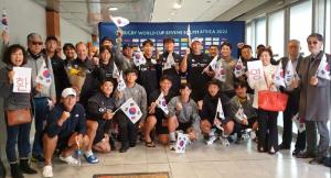 케이프타운 럭비 월드컵 참가하는 한국대표팀 환영식