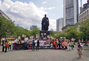 프랑크푸르트에서 후쿠시마 오염수 방류 반대 집회